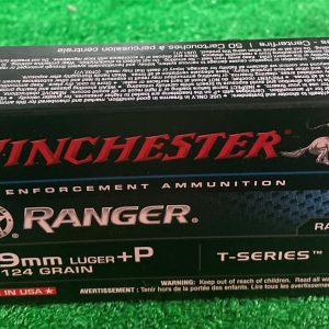 nyaw-ra9124tp-1. Ammo 9mm Luger +P 124gr Win Ranger T 50's