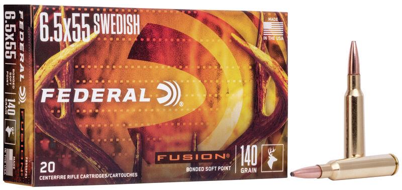 FORAF504 #1. Ammo 6.5x55mm Swedish (SE) 140Gr Federal Fusion 20's