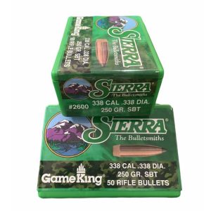 AOFS2600 #3. P 338 Cal 250Gr Sierra SBT Bullet 50's