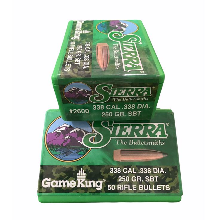 AOFS2600 #3. P 338 Cal 250Gr Sierra SBT Bullet 50's