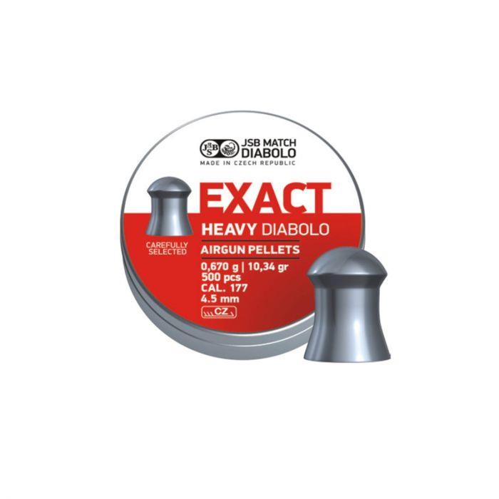 CUJSB-546267-500 #1. JSB Diabolo Exact Heavy Pellets .177/4.52 mm - 500 Pieces