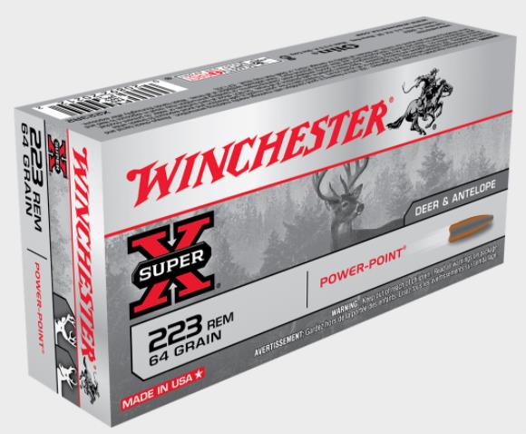 NYAW-X223R2 #1. Ammo 223 Rem 64Gr Winchester Super X Power Point 20's