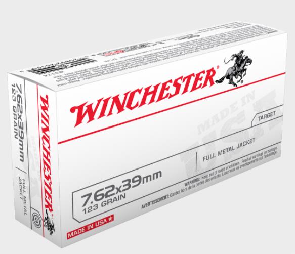 NYAW-Q3174 #1. Ammo 7.62x39mm Rus 123gr Winchester USA FMJ 20's