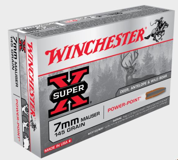 NYAW-X7MM1 #1. Ammo 7x57mm Mau 145gr Win Super X Powerpoint 20's
