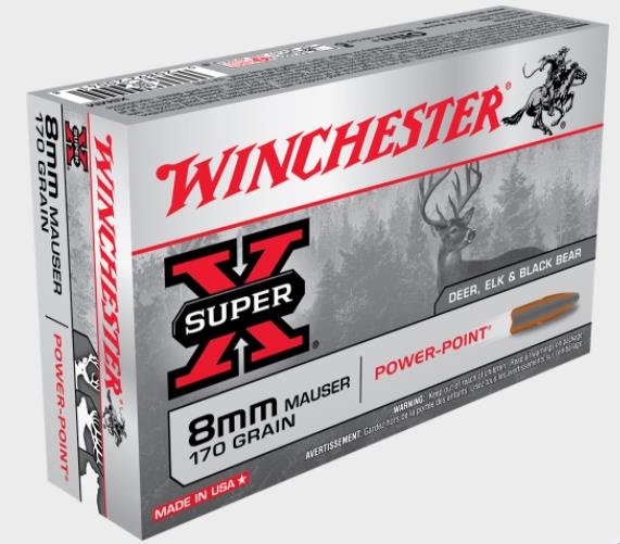 NYAW-X8MM #1. Ammo 8x57mm Mauser 170gr Win Super X Powerpoint 20's