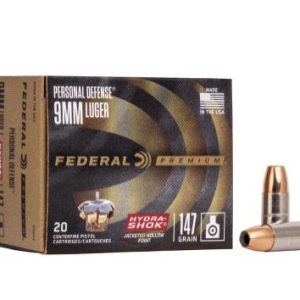 FORAF-00100 #1. Ammo 9mm L 147gr Federal Hydra Shok 20's