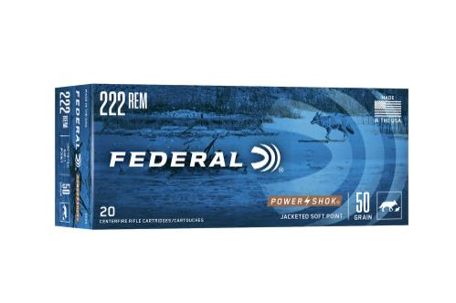 FORAF13 #1. Ammo 222 Rem 50Gr Federal Power Shok 20's
