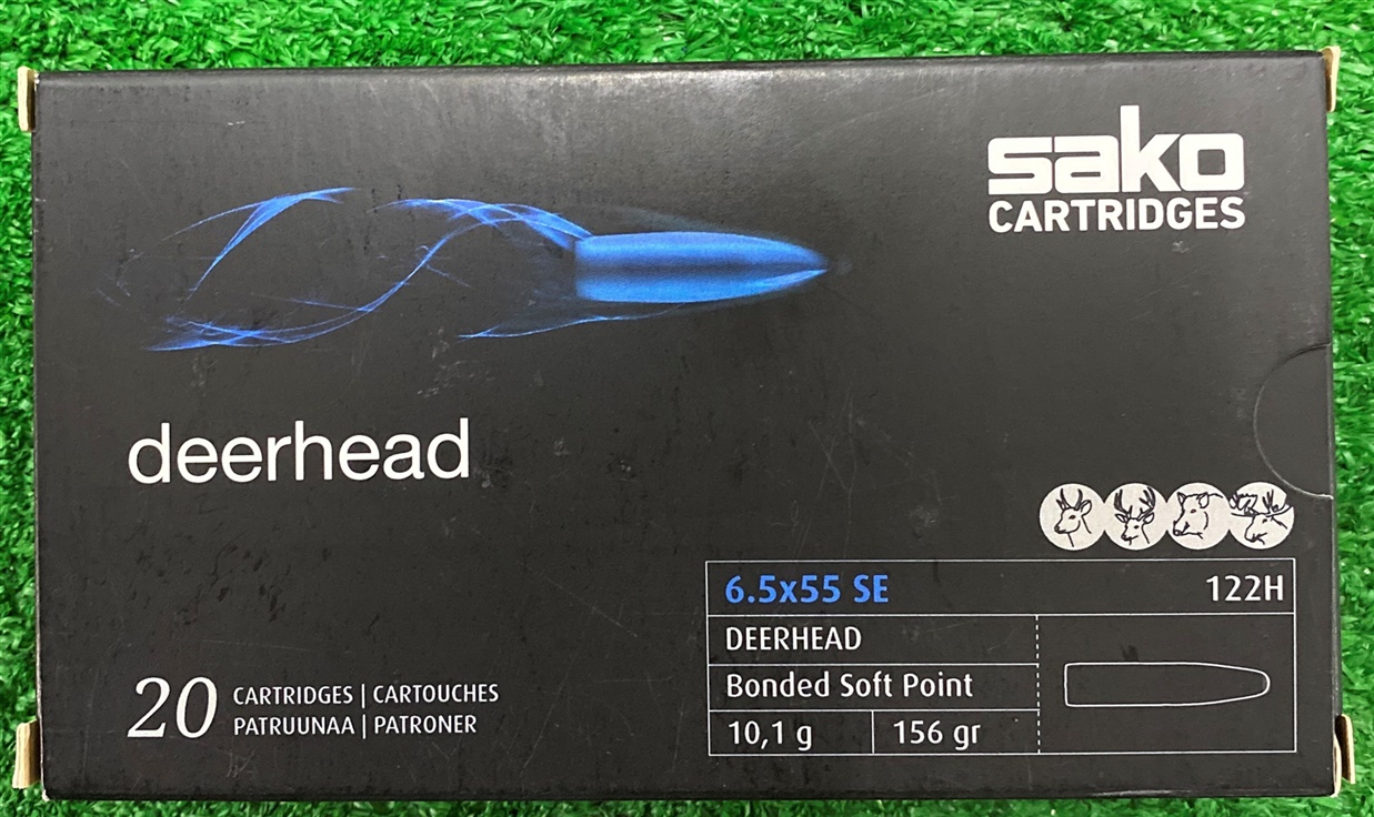 img_4889. Ammo 6.5x55mm Swedish 156Gr Sako DeerHead Bonded Soft Point 20's