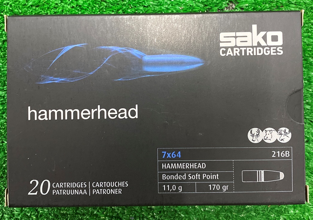 rapc625216bsa10. Ammo 7x64 170Gr Sako HammerHead 20's