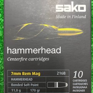 rapc627216bsb10. Ammo 7mm Rem Mag 170Gr Sako HammerHead Soft Point 10's