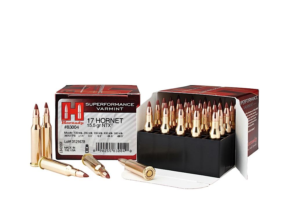 ISS83004 #1. Ammo 17 Hornet 15.5Gr Hornady Superformance Varmint NTX-Lead Free 25's