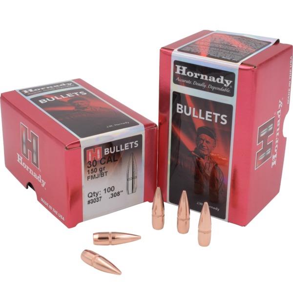 ISS3037 #1. P 30 Cal (.308) 150Gr Hornady FMJ BT 100's