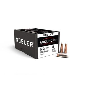 ISS53780 #1. P 22 Cal (.224) 70Gr Nosler Accubond SP 50's