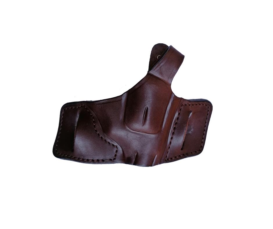 ELP101WR38-2RHBR #1. El Paso Thumbreak Bikini Leather Holster 38 SPL 2" Right Hand Brown Outside Waistband