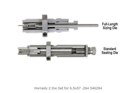 ISS546284 #1. D 6.5x57mm Mauser Hornady 2 Die Set Series IV Specialty Die Set (.264") 546284