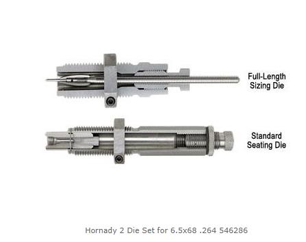 ISS546286 #1. D 6.5x68mm Hornady 2 Die Set (0.264) 546286