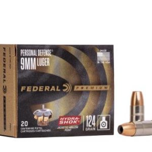 FORAF-0010 #1. Ammo 9mm L 124gr Federal Hydra Shok 20's