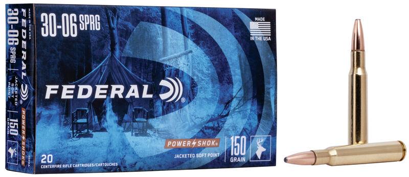FORAF05 #1. Ammo 30-06 SPR 150gr Federal Power Shok 20's