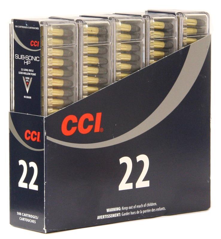 FORAR28 #1. Ammo 22 LR CCI Sub-Sonic HP 100's