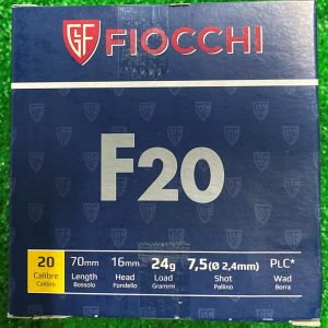 iss86231700-c. Ammo 20Ga 7.5 24gr Fiocchi F20 Trap 25's