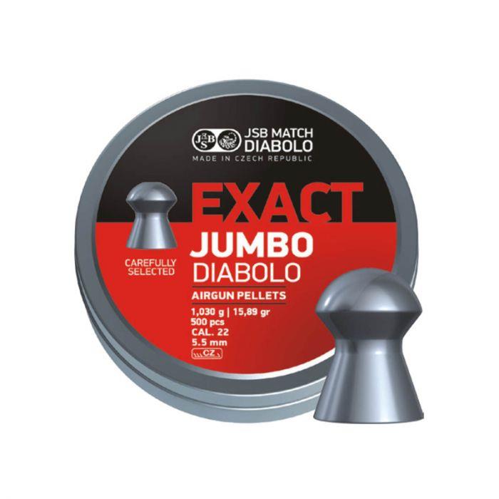 CUJSB-546247-500 #1. JSB Diabolo Jumbo Exact Pellets .22/5.52 mm - 500 Pieces -Pellets-