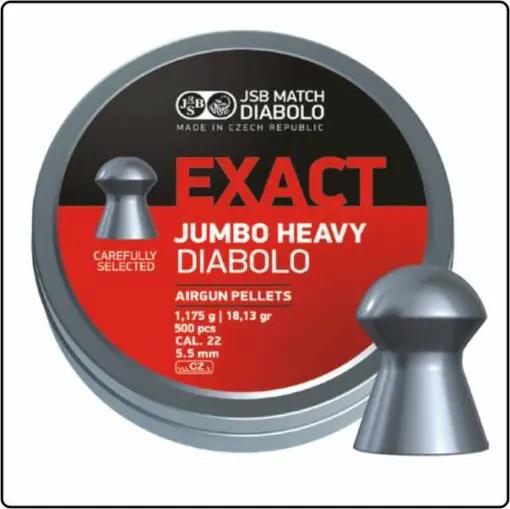 CUJSB-546287-500 #1. Diabolo Exact Jumbo Heavy .22 - 500 pieces -Pellets- -JSB-
