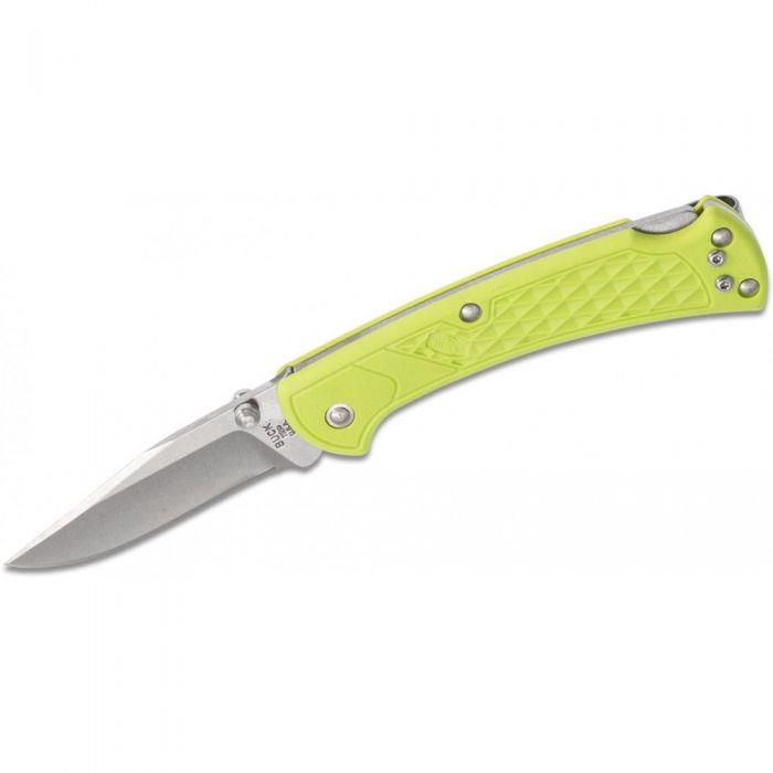 FORBU0233 #2. Buck 112 Slim Select Ranger Chartreuse Folding Lock Back 0112GRS1