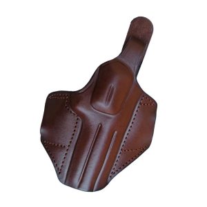 ELP105STAR-DKL-RHBR #1. El Paso High Rider Leather Holster Star DKL RH Brown