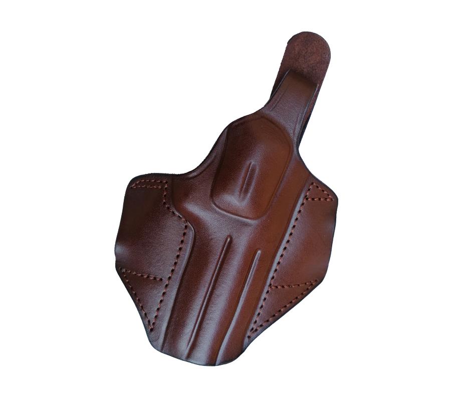 ELP105STAR-DKL-RHBR #1. El Paso High Rider Leather Holster Star DKL RH Brown
