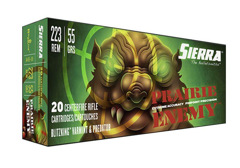 AOFSA145509 #1. Ammo 223 Rem Sierra 55Gr Prairie Enemy BLITZKING 20's