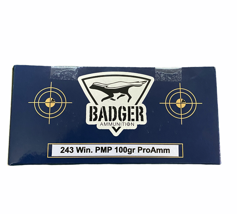 bad. Ammo 243 Win 100gr Badger PMP Pro Amm SBT Custom Loads 20's