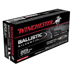 NYAW-SBST223B #1. Ammo 223 Rem 55Gr Winchester Ballistic Silvertip 20's