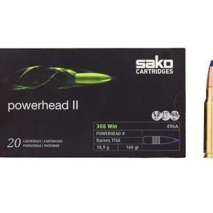 NORC629496ASA10 #1. Ammo 308 WIN 168Gr Sako SP Powerhead II 20's