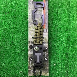 RNDMIS318 #1. FAS135 Survival Paracord Keychain 9-in-1 Rescue Kit Bracelet