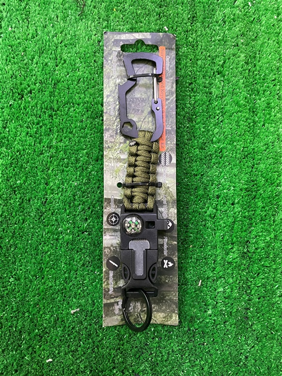 RNDMIS318 #1. FAS135 Survival Paracord Keychain 9-in-1 Rescue Kit Bracelet
