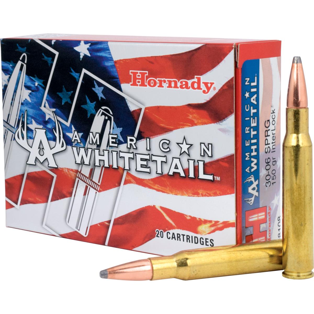 ISS8108 #1. Ammo 30-06 SPR 150 gr Hornady InterLock SP American Whitetail 20's
