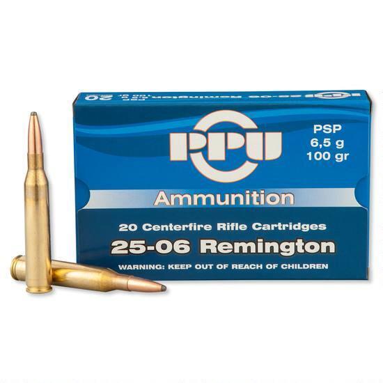 AOFPVA-047 #1. Ammo 25-06 Rem 100Gr PPU PSP 20's