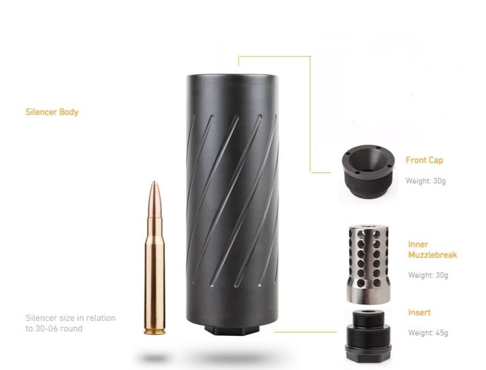 GW0028-0016-6.5CM #1. Gun Warrior Large Reflex 6.5CM M14x1 Inner Muzzle Break