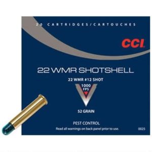 FORAR25 #1. Ammo 22 WMR CCI Shotshell 52gr 20's