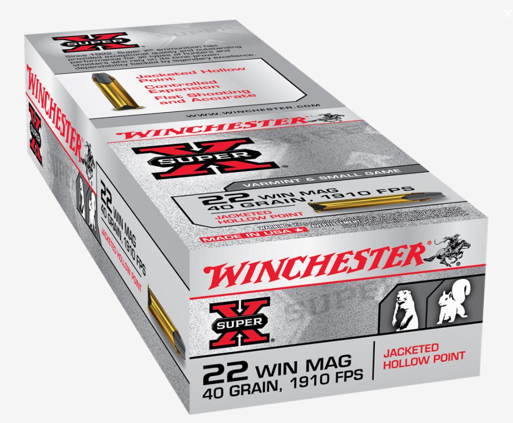 NYAW-X22MH #1. Ammo 22 Win Mag 40Gr Win Super-X JHP 50's