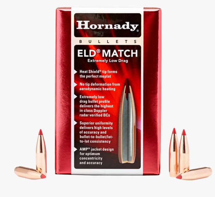 ISS26333 #3. P 6.5mm (.264) 147Gr Hornady ELD Match BT 100's