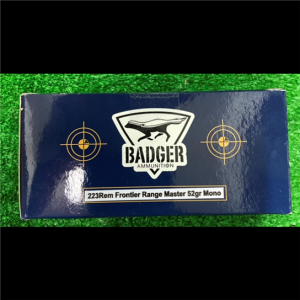 bad223rem52frm. Ammo 223 Rem 52gr Badger Frontier Range Master Factory Reloads Monolithic 20's