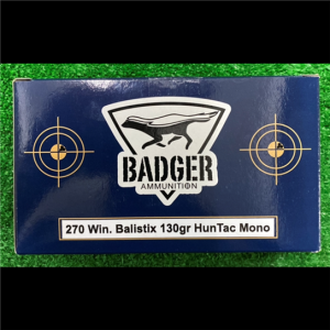 bad270win130bht. Ammo 270 Win 130gr Badger Ballistix HunTac RSBT Monolithic 20's