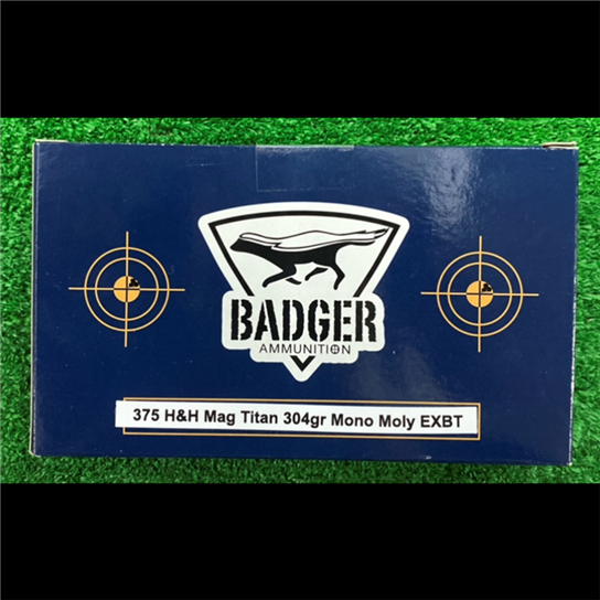 bad375hh304tmm. Ammo 375 H&H 304gr Badger Titan MonoMoly EXBT Monolithic 20's