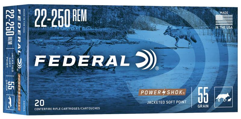 FORAF15 #1. Ammo 22-250 Rem 55Gr Federal Power Shok 20's
