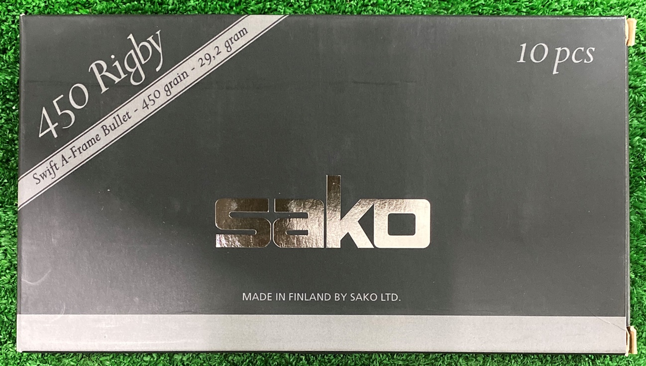 norc681486dsb50. Ammo 450 Rigby 450Gr Sako SP Twinhead II Swift A-Frame 10's