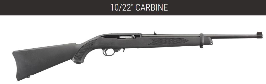 DFRU01151 #1. Ruger 10/22 Carbine .22LR Synthetic Black 10 RND 18.5"