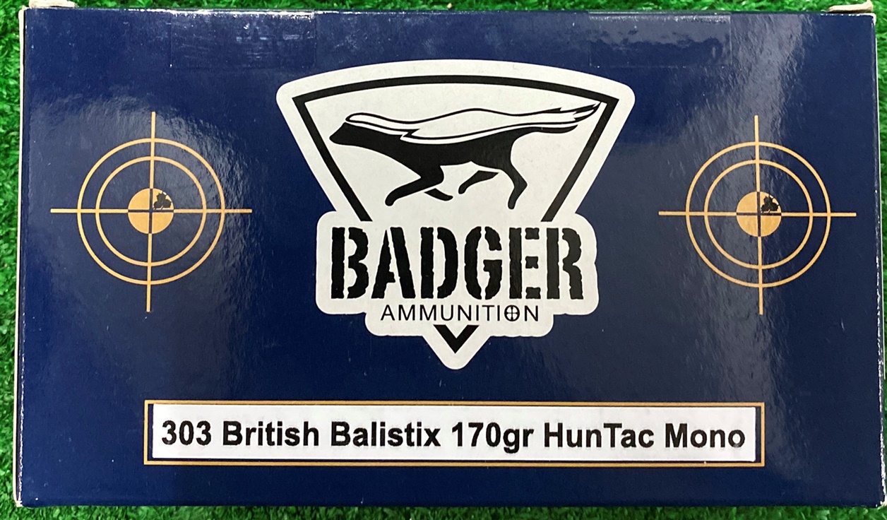 bad303brit170bht. Ammo 303 Brit 170gr Badger Ballistix HunTac Monolithic 20's
