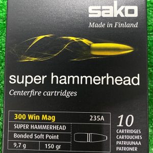 rapc633235asb10. Ammo 300 WM 150Gr Sako Super HammerHead 10's