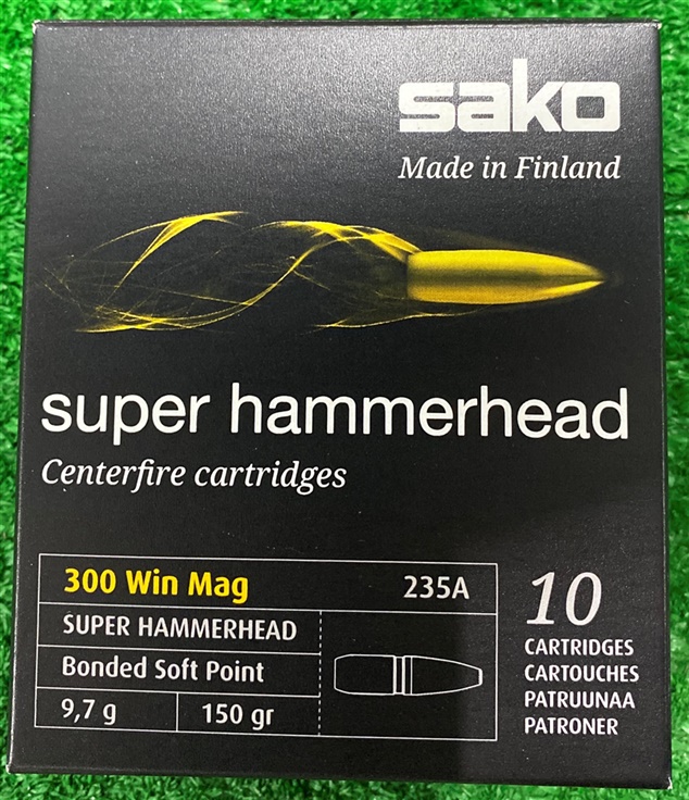 rapc633235asb10. Ammo 300 WM 150Gr Sako Super HammerHead 10's
